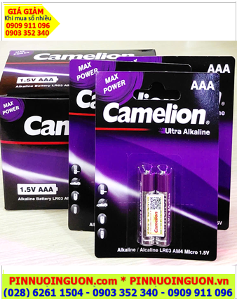 COMBO 01hộp (12vỉ=24viên) Pin AA 1.5v Camelion LR03-AM4 Ultra Alkaline, Giá chỉ 264.000 /Hộp